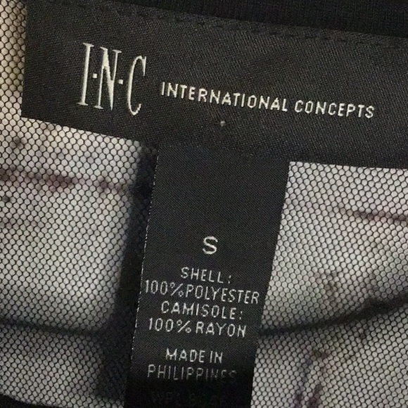 ✨I.N.C Black Sequin Mesh Top Woman's Size Small - Picture 3 of 6